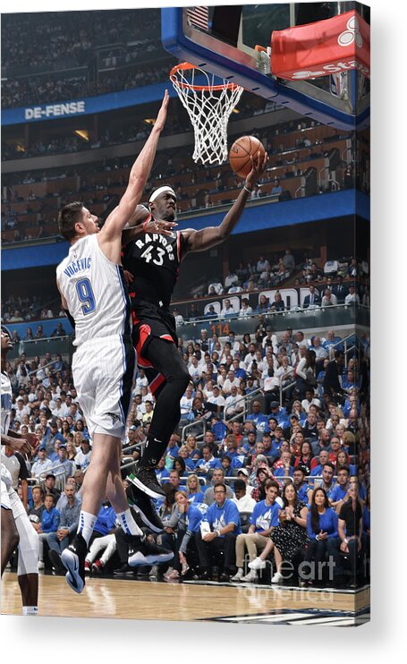 Pascal Siakam Acrylic Print featuring the photograph Pascal Siakam by Gary Bassing