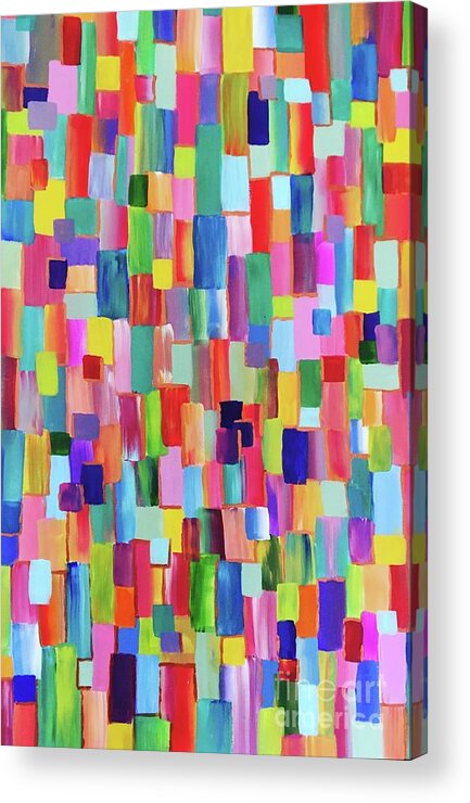 Abstract Acrylic Print featuring the painting Patches by Debora Sanders