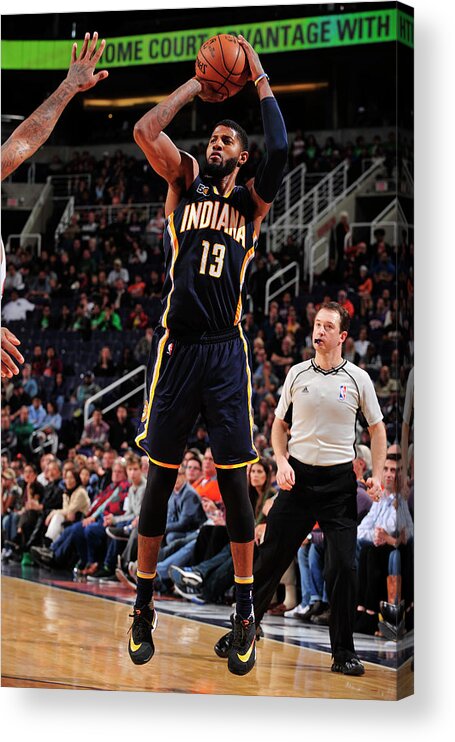 Paul George Acrylic Print featuring the photograph Paul George by Barry Gossage