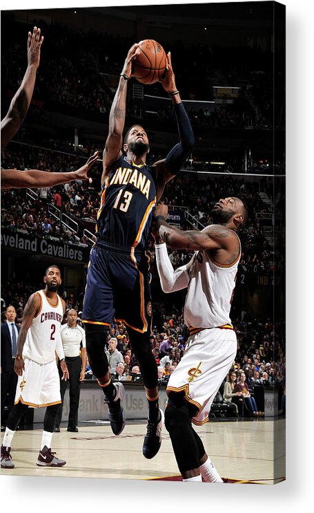 Nba Pro Basketball Acrylic Print featuring the photograph Paul George by David Liam Kyle