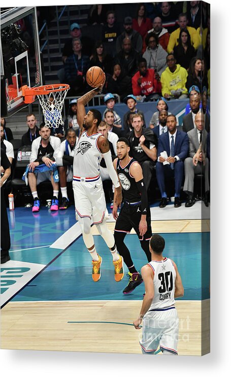 Nba Pro Basketball Acrylic Print featuring the photograph Paul George by Jesse D. Garrabrant