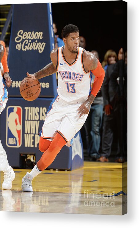 Paul George Acrylic Print featuring the photograph Paul George by Noah Graham
