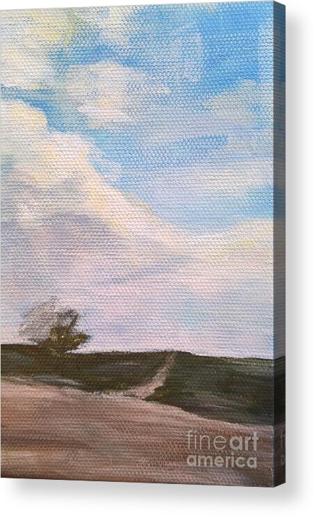 Pere Marquette Park Acrylic Print featuring the painting Pere Marquette Beach Path by Lisa Dionne