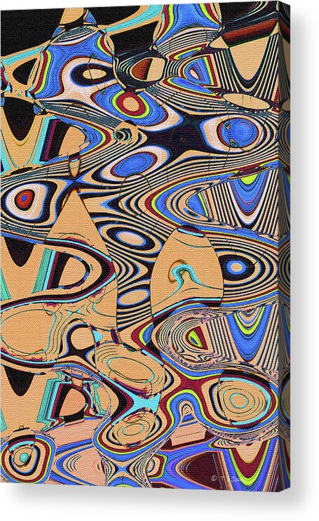 Phoenix Building Abstract Acrylic Print featuring the digital art Phoenix Building Abstract,#0087pa1c by Tom Janca