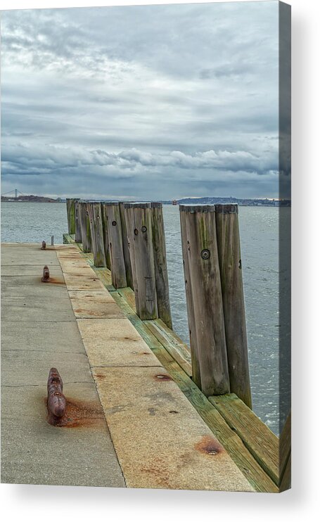 Peir Acrylic Print featuring the photograph Pier in late winter by Cate Franklyn