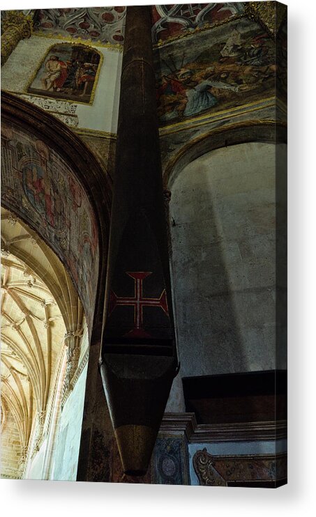 Templar Acrylic Print featuring the photograph Pipe Artefact in the Convent of Christ. Tomar by Angelo DeVal