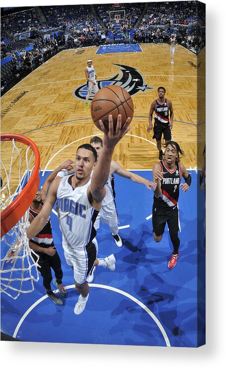 Nba Pro Basketball Acrylic Print featuring the photograph Portland Trail Blazers v Orlando Magic by Fernando Medina