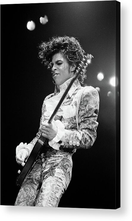 Celebrities Acrylic Print featuring the photograph Prince Performing by Dmi