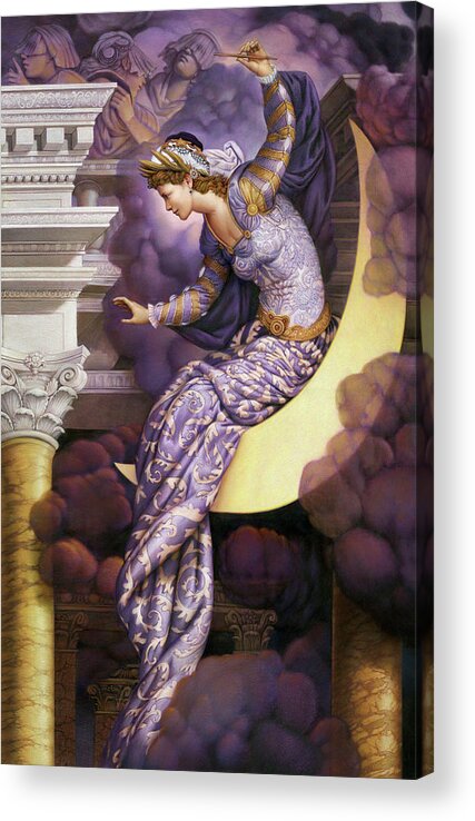Queen Of The Night Acrylic Print featuring the painting Queen of the Night by Kurt Wenner