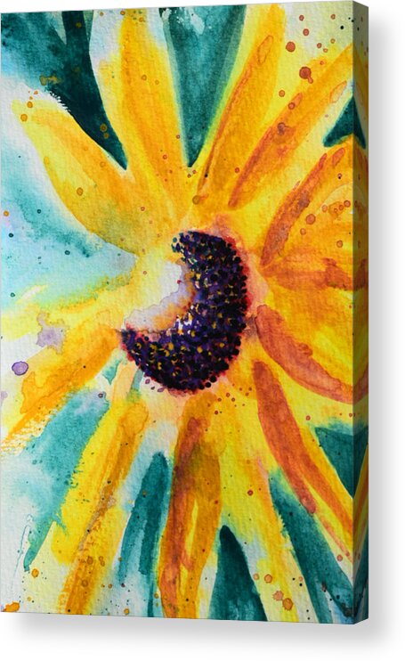 Sunflower Acrylic Print featuring the painting Radiance in Bloom by Bonny Puckett