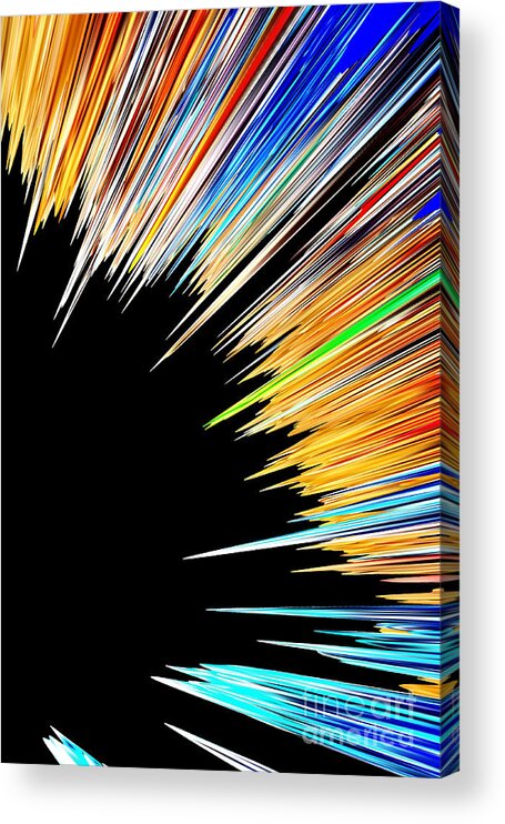 Rainbow Acrylic Print featuring the digital art Rainbow, Explosion by Scott S Baker