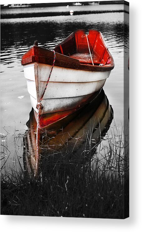 Red Boat Acrylic Print featuring the photograph Red Boat by Darius Aniunas