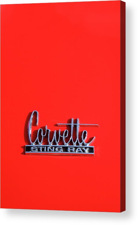 Chevrolet Acrylic Print featuring the photograph Red Vette by Lens Art Photography By Larry Trager