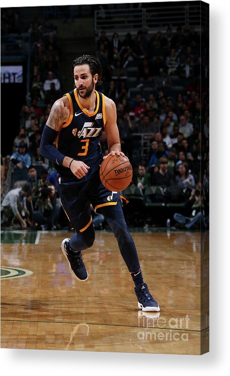 Nba Pro Basketball Acrylic Print featuring the photograph Ricky Rubio by Gary Dineen