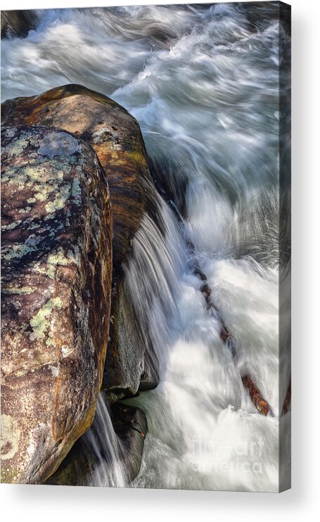 River Acrylic Print featuring the photograph River Splashing by Phil Perkins