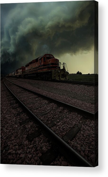 Shelf Cloud Acrylic Print featuring the photograph Rolling Thunder by Aaron J Groen