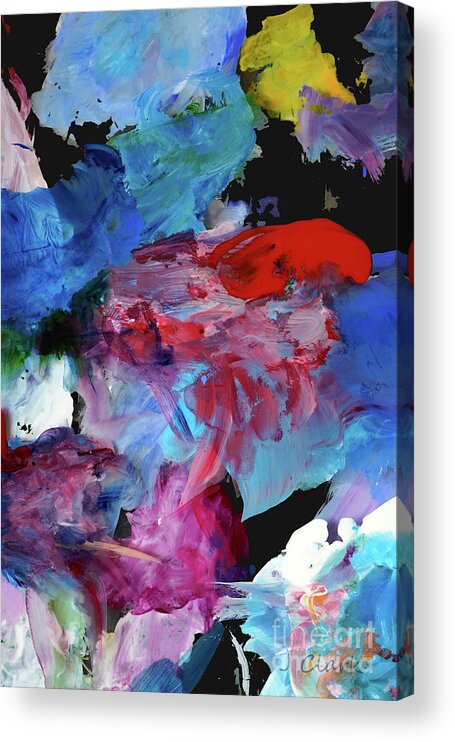 Abstract Acrylic Print featuring the painting Ruptured by John Clark