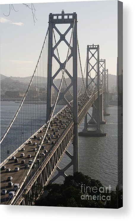 Rush Hour Acrylic Print featuring the photograph Rush Hour on the San Francisco Bay Bridge by Tony Lee