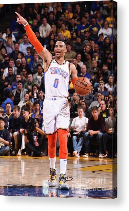 Russell Westbrook Acrylic Print featuring the photograph Russell Westbrook by Noah Graham
