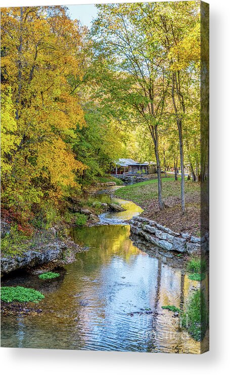 Branson Acrylic Print featuring the photograph Rustic Fall Country Creek by Jennifer White