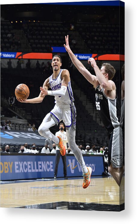 Nba Pro Basketball Acrylic Print featuring the photograph Sacramento Kings v San Antonio Spurs by Logan Riely