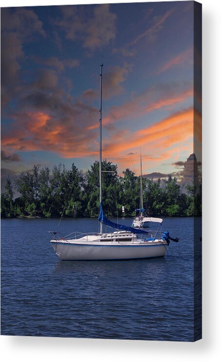 Sailboat Acrylic Print featuring the photograph Sailboat Series 8202 by Carlos Diaz