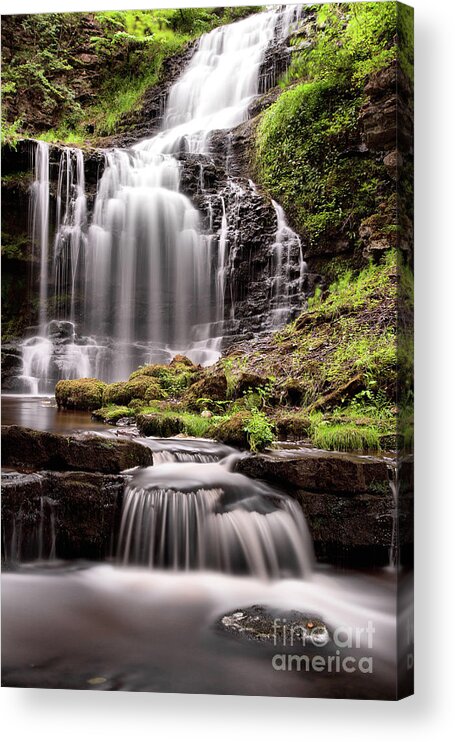 England Acrylic Print featuring the photograph Scaleber Force, near Settle by Tom Holmes Photography