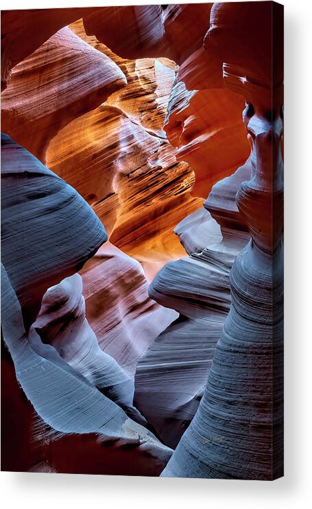 Antelope Canyon Acrylic Print featuring the photograph Scramble Through by Dan McGeorge