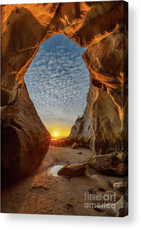 Cave Acrylic Print featuring the photograph Sea Cave by Mimi Ditchie