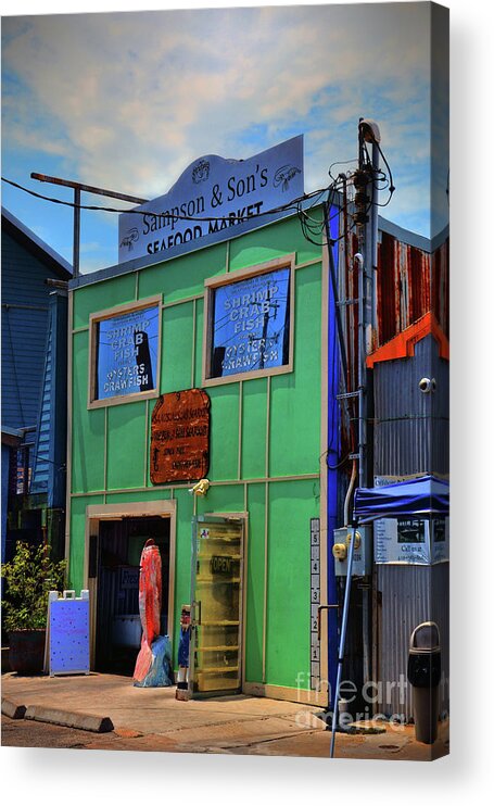 Sampson & Son's Seafood Acrylic Print featuring the photograph Seafood Market by Savannah Gibbs