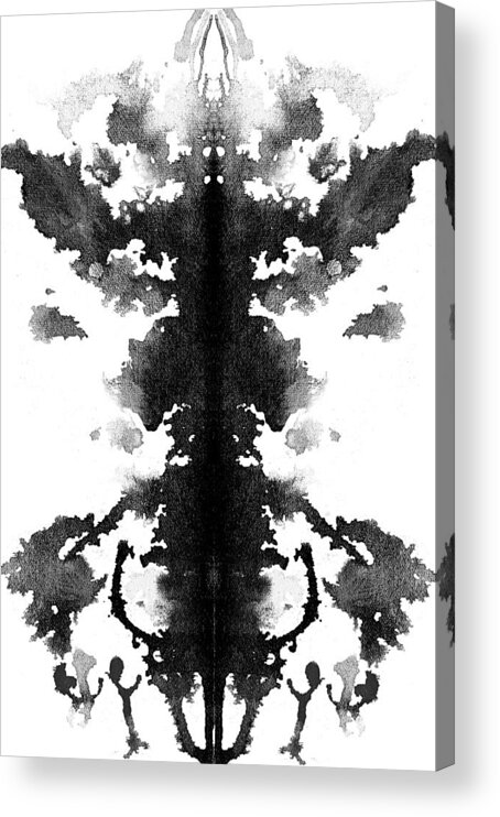Abstract Acrylic Print featuring the painting Shadows of suffering by Stephenie Zagorski