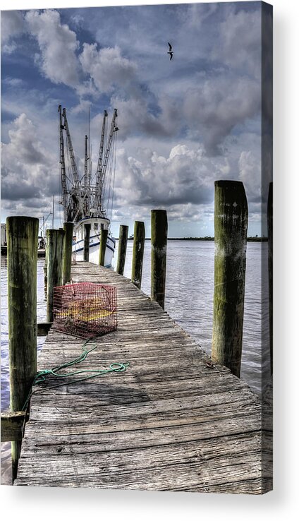 Nautical Acrylic Print featuring the photograph Shrimping by Randall Dill