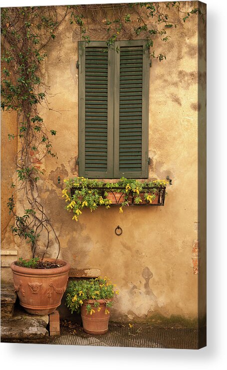 Italy Acrylic Print featuring the photograph Castelmuzio, Tuscany, Italy by Sarah Howard