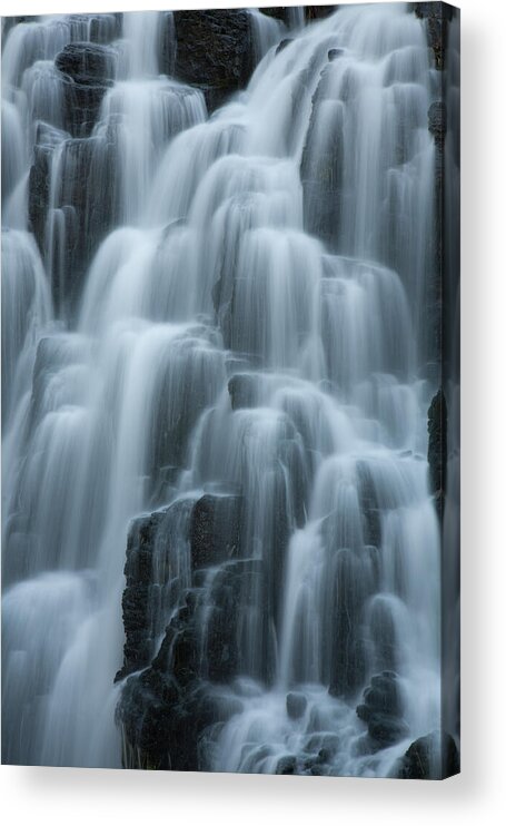 Cascade Acrylic Print featuring the photograph Silvery Silk by Mike Lee