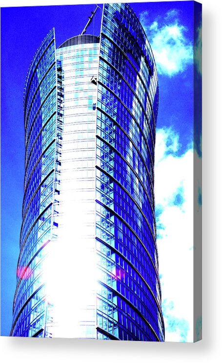 Skyscraper Acrylic Print featuring the photograph Skyscraper In Warsaw, Poland 8 by John Siest