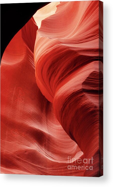 Dave Welling Acrylic Print featuring the photograph Slot Canyon Swirls Corkscrew Or Upper Antelope Arizon by Dave Welling