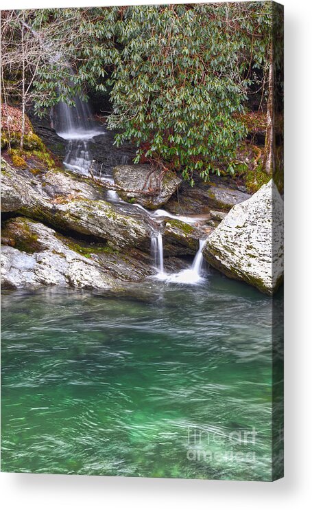 Waterfalls Acrylic Print featuring the photograph Small Waterfalls 2 by Phil Perkins