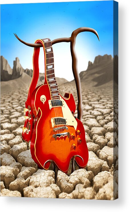 Rock And Roll Acrylic Print featuring the photograph Soft Guitar by Mike McGlothlen
