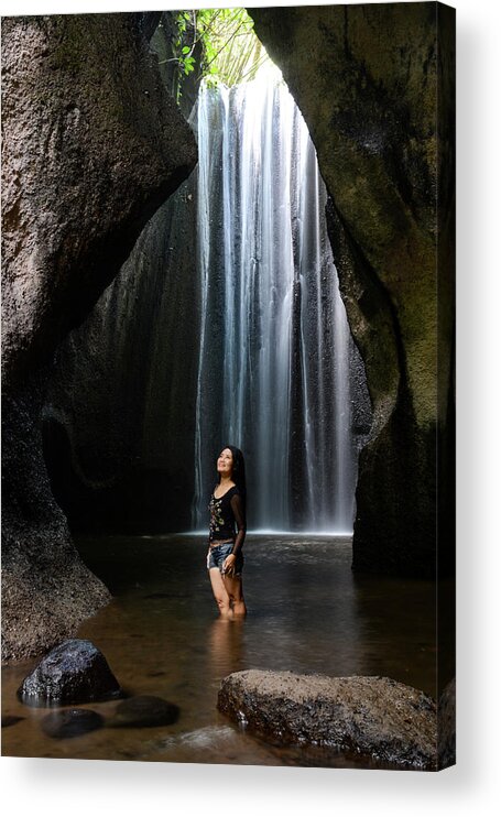 Tukad Cepung Acrylic Print featuring the photograph Soliloquy - Tukad Cepung Waterfall, Bali, Indonesia by Earth And Spirit
