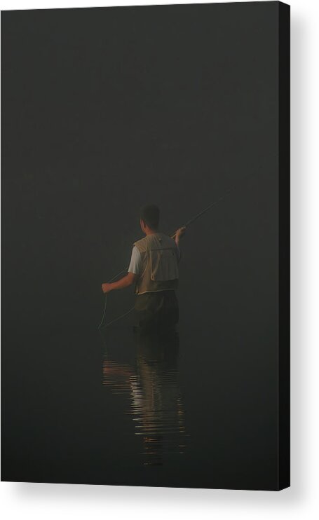 Fishing Acrylic Print featuring the photograph Solitude by Lens Art Photography By Larry Trager