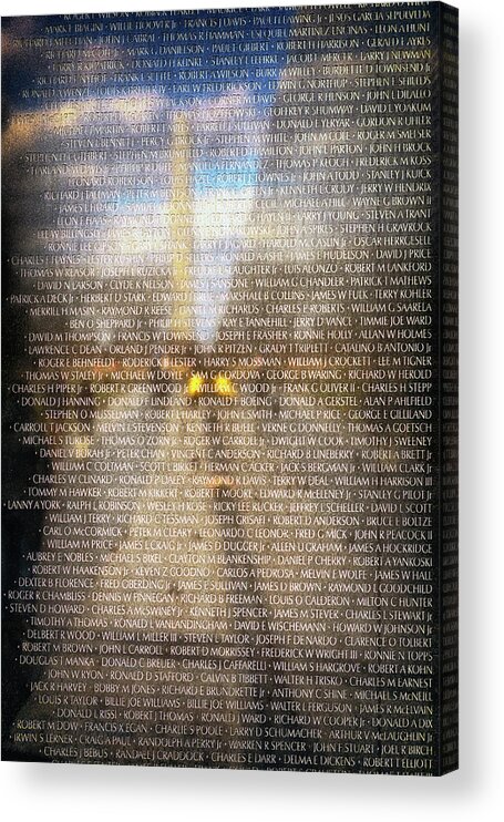 Vietnam Veterans Memorial Acrylic Print featuring the photograph Some Gave All by Susan Rissi Tregoning
