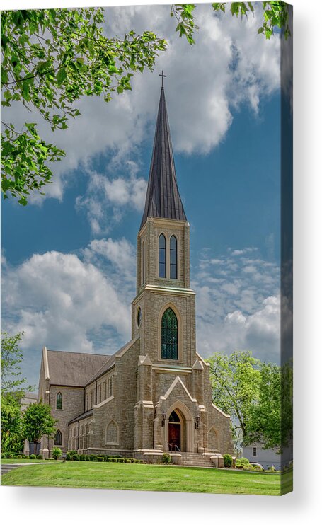 Tennessee Acrylic Print featuring the photograph Springtime Chapel, Lee University by Marcy Wielfaert