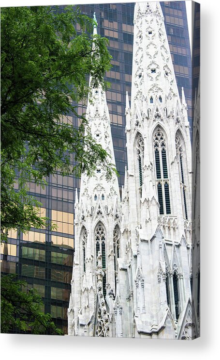 New York City Acrylic Print featuring the photograph St Patricks Cathedral by Wilko van de Kamp Fine Photo Art