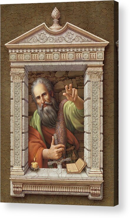 St. Paul Acrylic Print featuring the painting St. Paul 2 #1 by Kurt Wenner