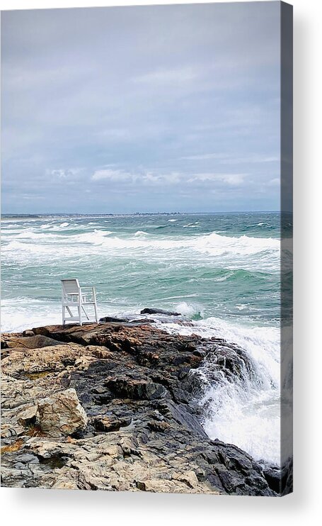 Ocean Waves Acrylic Print featuring the photograph Standing Guard at Marginal Way by Lisa Cuipa