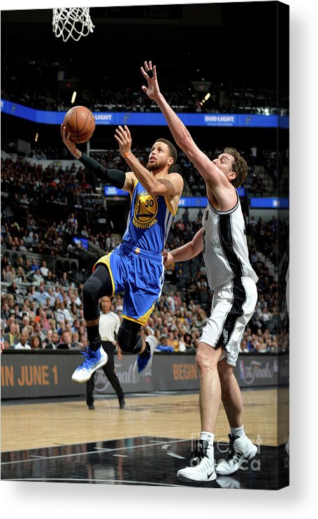 Nba Pro Basketball Acrylic Print featuring the photograph Stephen Curry by Mark Sobhani