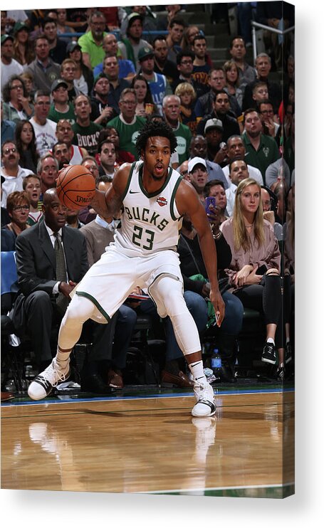 Nba Pro Basketball Acrylic Print featuring the photograph Sterling Brown by Gary Dineen