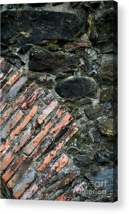 Stone Wall Textures Acrylic Print featuring the photograph Stone Wall Textures by Expressions By Stephanie