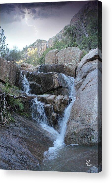 Fine Art Acrylic Print featuring the photograph Storm In The Canyon by Robert Harris