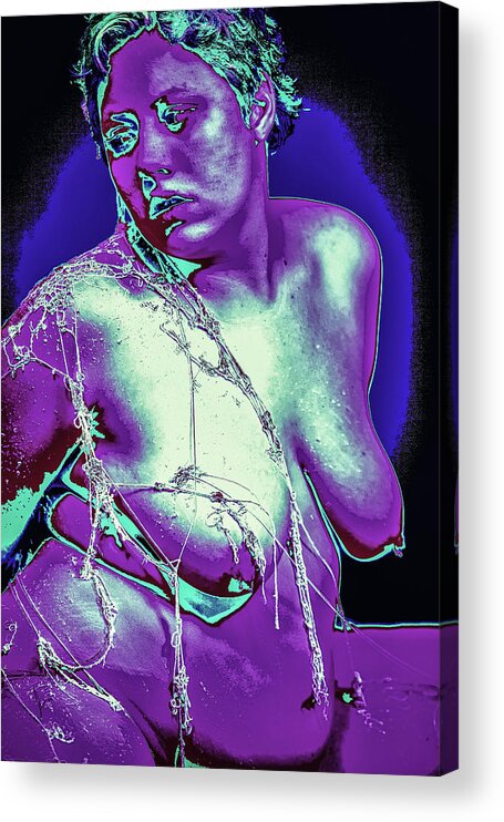 Black Light Acrylic Print featuring the photograph Stringy by Jose Pagan